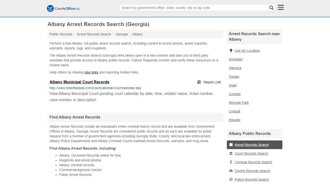 Arrest Records Search - Albany, GA (Arrests & Mugshots) - County Office