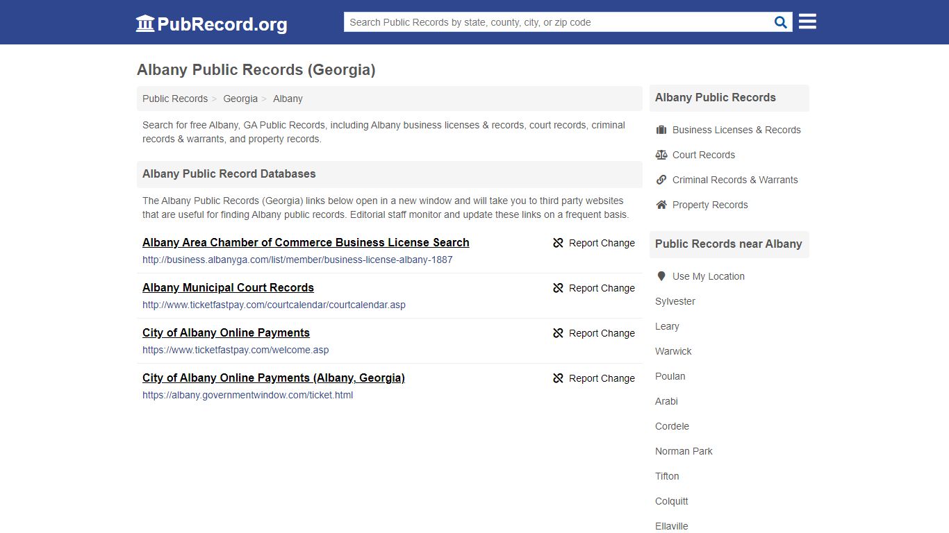 Free Albany Public Records (Georgia Public Records) - PubRecord.org